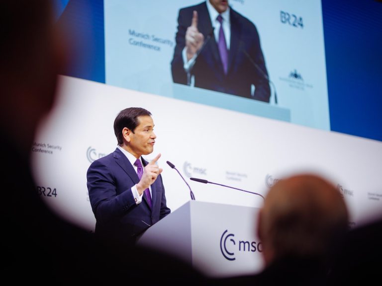 US-Außenminster Marco Rubio auf der Münchner Sicherheitskonferenz, 14.02.2026, Foto: Thomas Niedermueller/MSC