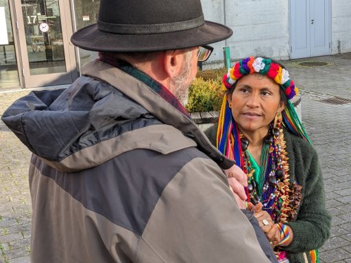 Soraida Chindoy im Gespräch mit Prof. Pierre Ibisch, 19.11.2025, Fotos: ©Mirella Frangella